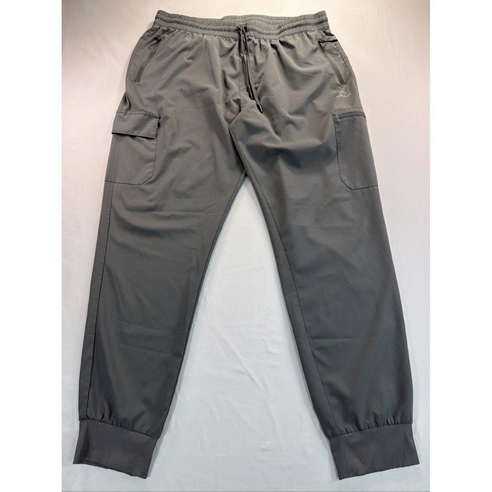 Willit Mens XXL Gray Jogger Pants Cargo Pocket Stretch Lightweight Drawstrings